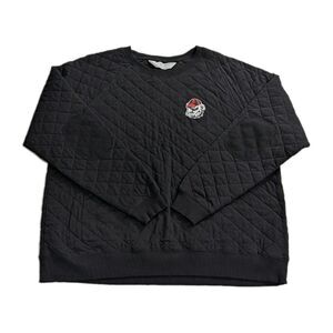 Boxercraft UGA Georgia Bulldogs Quilted Sweatshirt 2X-Large Black Elbow Patch